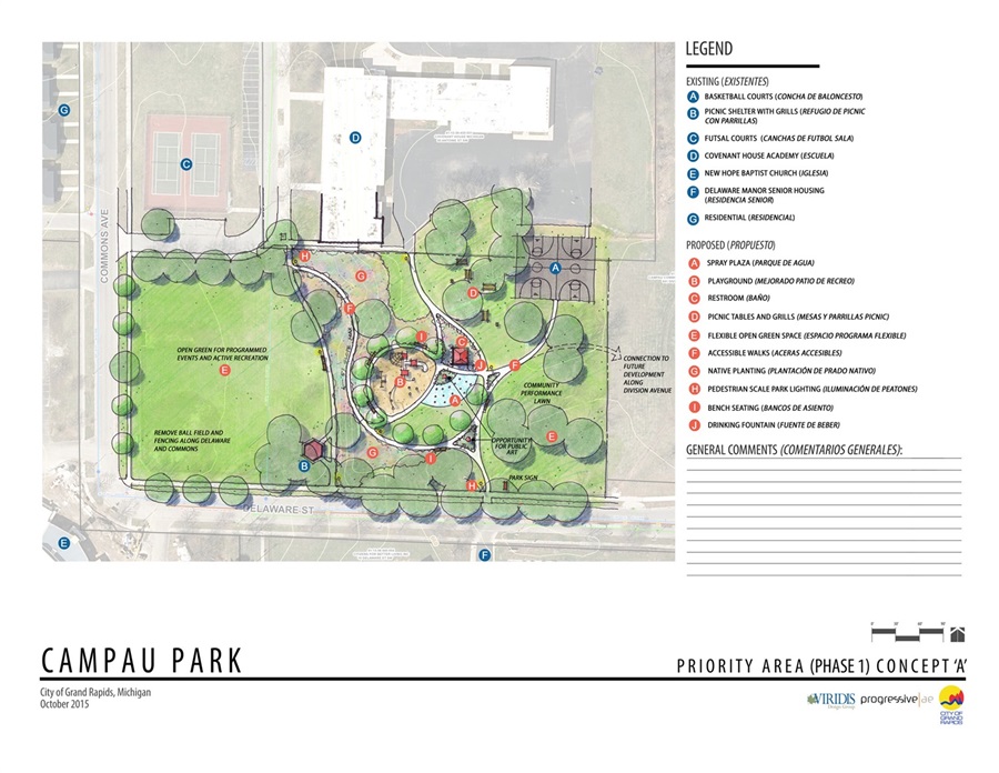 Campau Park Concept Plan