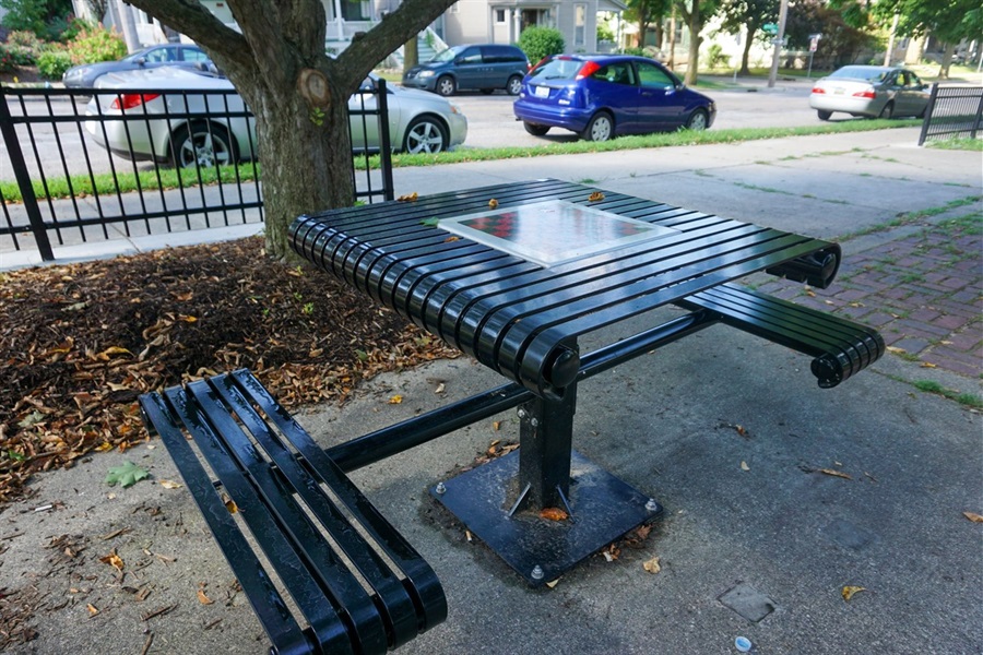 Chess table at Foster Park