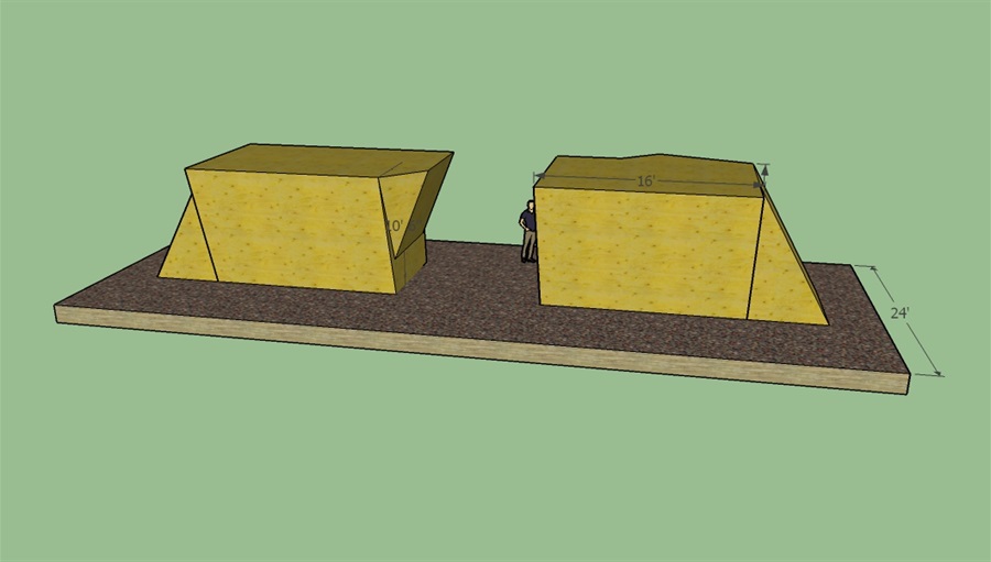 Concept Plan for the bouldering wall at Highland Park