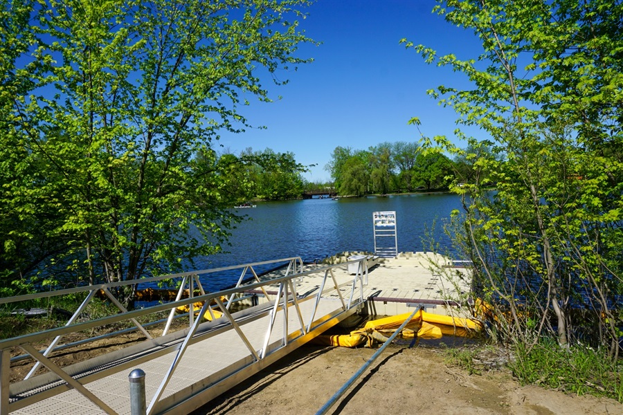 Accessible kayak launch at Riverside Park