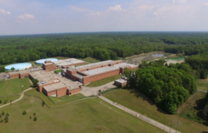 Aerial photo of the City of Grand Rapids Lake Michigan Water Filtration Plant