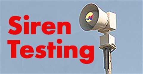 Image of a warning siren and the words 