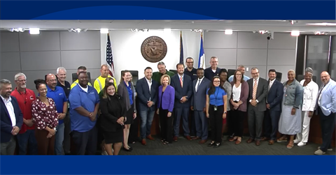 City's Water System Workers and City leaders at a 7/25/23 City Commission presentation