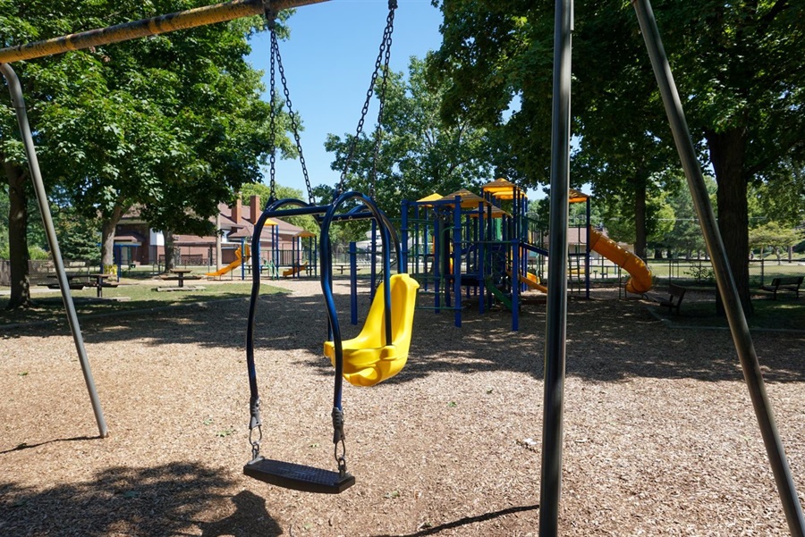 Expression swing at MLK Park built for parents and children to swing together