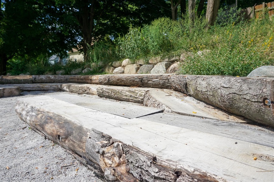 The Nest outdoor classroom benches