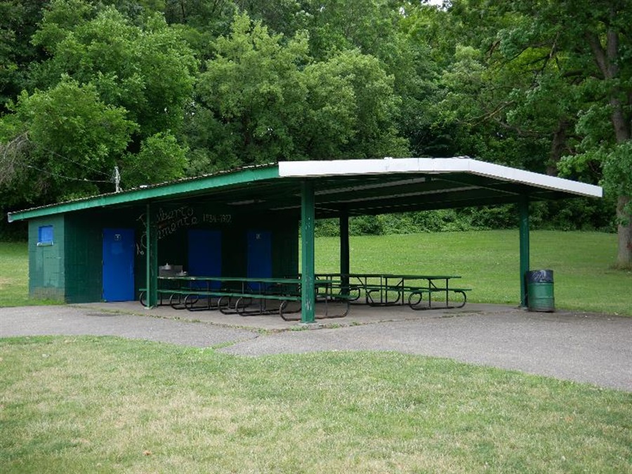 Clemente Park picnic shelter, side view