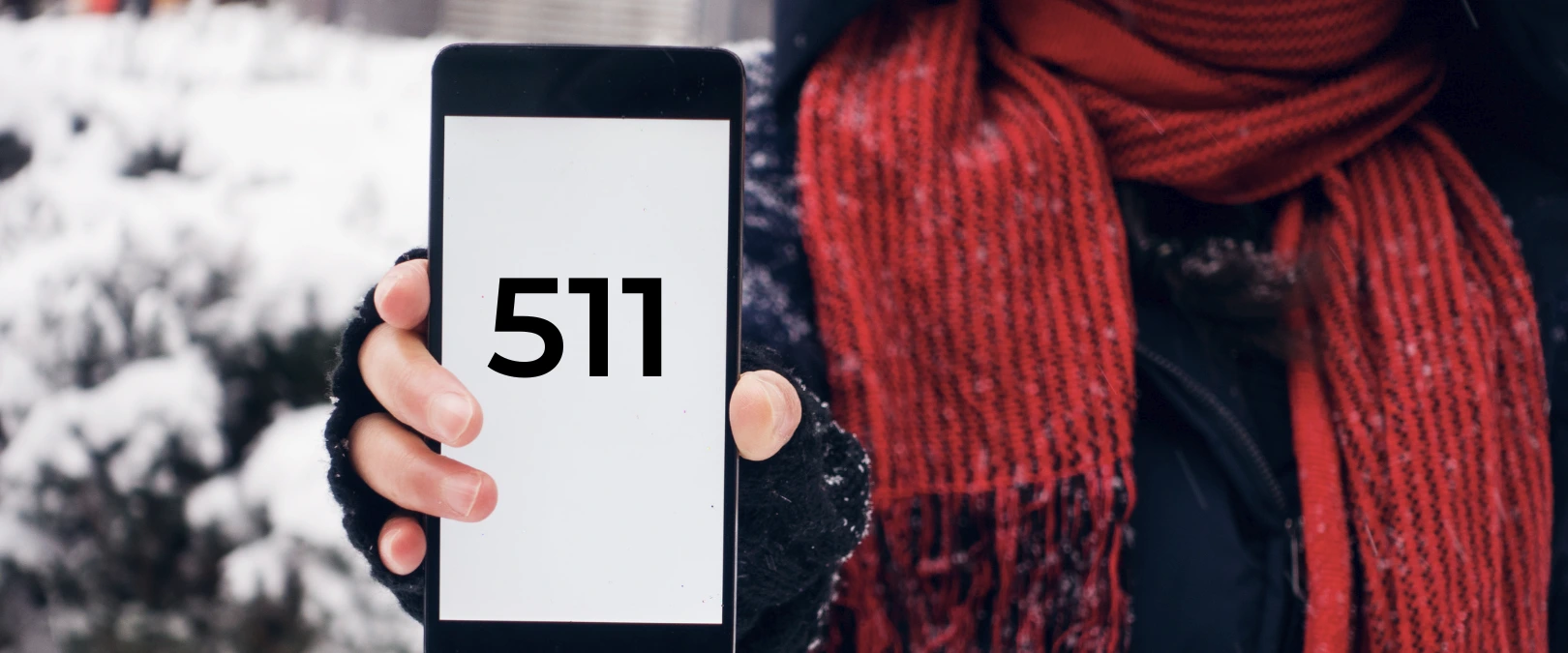 photo of a phone with 511 number on it