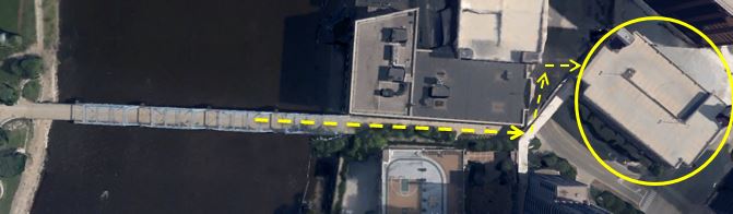 blue bridge evacuation map