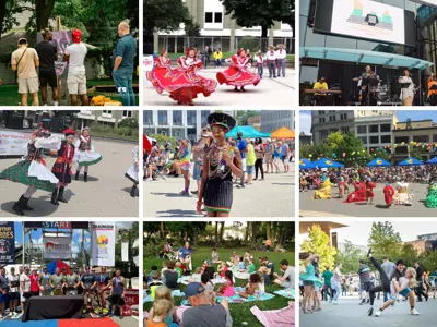 collage of various festivals