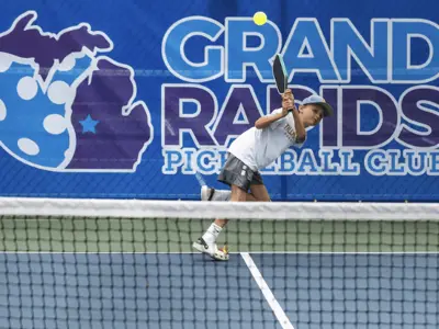 Kid Playing Pickleball